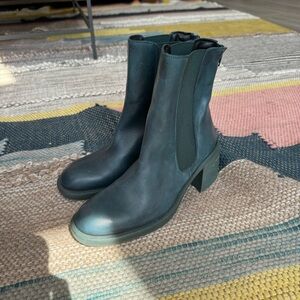 Free People Essential Chelsea Boots in Topiary Blue/Green